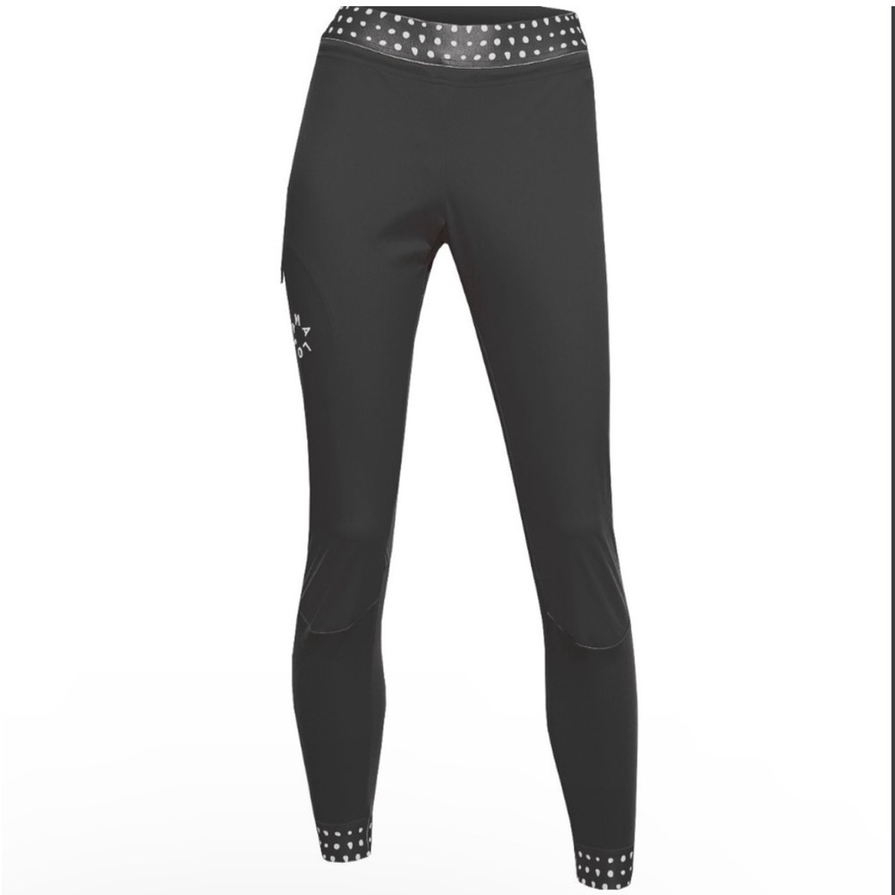 Maloja Flaasm Black Leggings with Polka Dot Trim